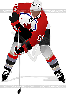 Ice hockey player - vector clipart