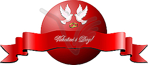 Valentine`s day banner on . - vector image