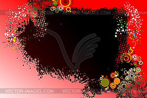 Grunge abstract red background. - vector clipart