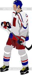 Ice hockey player - vector image