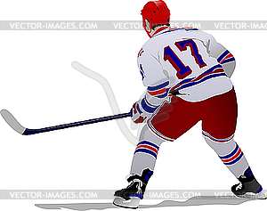 Ice hockey player - vector image