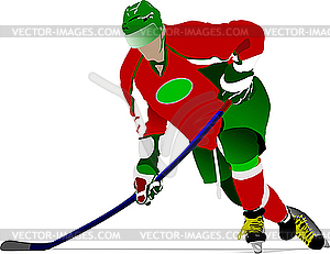 Ice hockey player - vector clipart