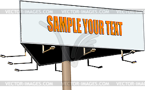 Big billboard publicity over sky. - stock vector clipart