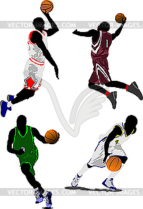 Basketball players - vector image