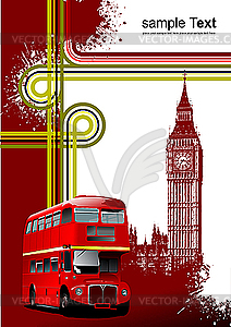 Cover for brochure with London. - vector clipart