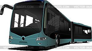 City double bus. - vector clip art