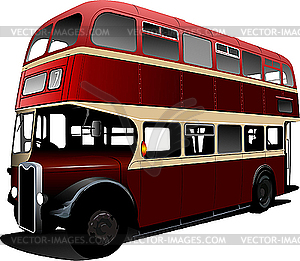 London double Decker red bus. - vector clipart / vector image