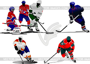 Ice hockey players - vector clipart