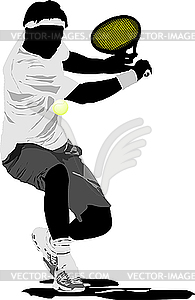 Tennis player. - vector clip art