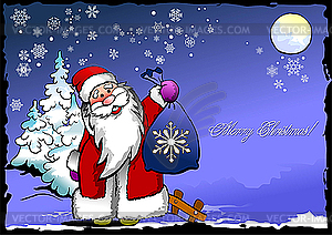 Greeting card for Christmas and happy New Year - vector clipart