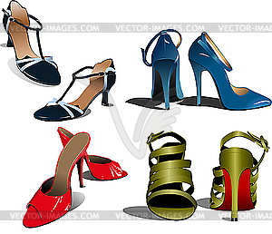 Fashion woman shoes. - royalty-free vector image