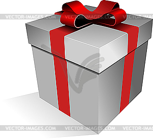 Bright gift box by any holiday. - vector clip art