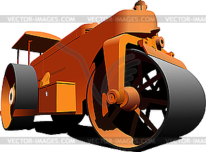 Road asphalt roller - vector image