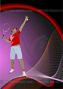 Tennis player.  - vector clipart