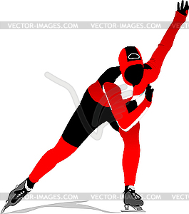 Speed skating. - vector EPS clipart