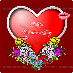 Valentine`s Day Greeting Card - vector clipart