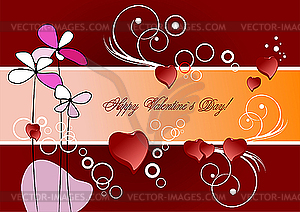Valentine`s day background with hearts. - royalty-free vector clipart