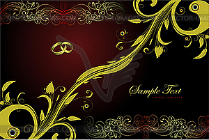 Greeting vintage valentine`s day or wedding cards - vector clipart