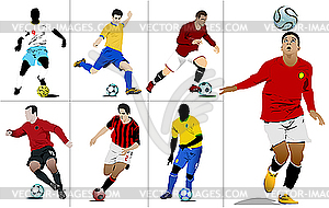 Soccer players.  - vector clipart / vector image