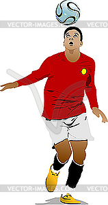 Soccer players.  - vector clipart