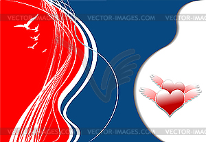 Cover for Valentine`s Day with hearts. - color vector clipart