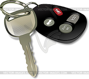 Car ignition key - vector image