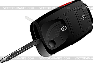 Car key with remote control - vector clipart