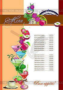 Restaurant (cafe) menu - vector clip art