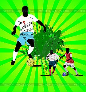 Grunge Soccer banner. - royalty-free vector clipart