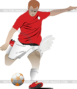Soccer player. - vector image