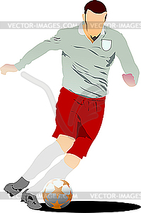 Soccer player. - vector clipart