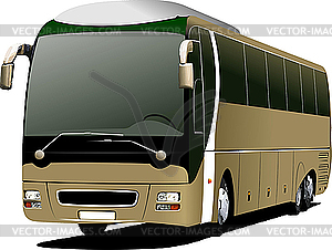 Свет автобус коричневый - векторный дизайн