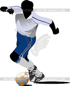 Soccer players.  - vector image