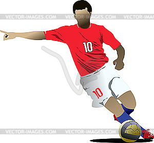 Soccer players. - vector image
