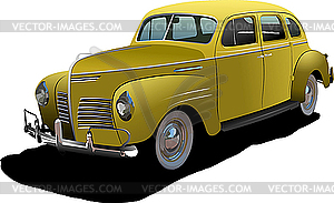 1950`s Luxury Coupe on . - stock vector clipart