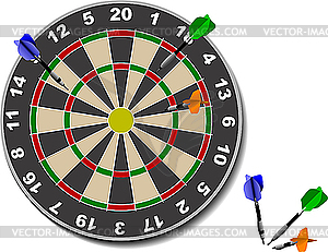 Darts. Office game. - vector clipart