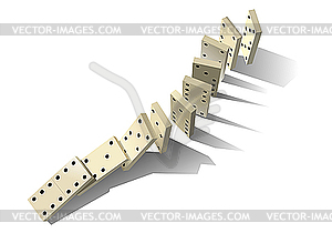 Принцип домино. - иллюстрация в векторном формате