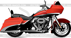 Очерк современного мотоцикла. - векторная графика