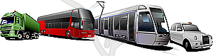 Kinds of city transport. - vector EPS clipart