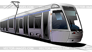 City transport. Tram. - vector image
