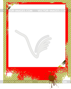 Frame for photo or empty blank for notes. - vector clipart