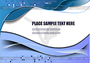 Abstract blue wave background. - vector clipart / vector image