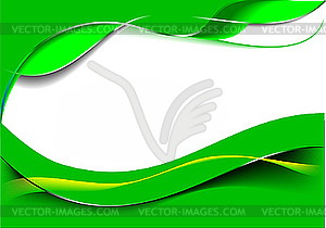 Abstract green wave background. - vector clip art