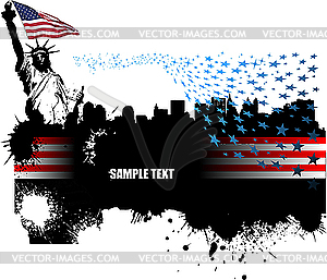 Banner with Americans. - vector image