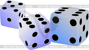 Three dices. - vector clipart / vector image