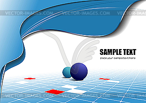 Abstract blue wave background. - vector clip art