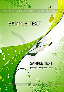 Yellow green abstract floral background. - vector clipart / vector image