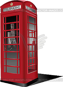 London red public phone box - vector clipart