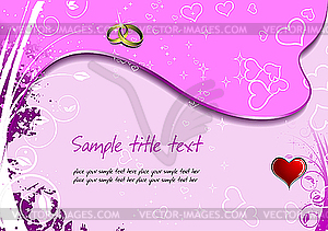 Wedding or Valentine`s Day Greeting Card - vector image