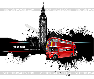 Лондон - гранж-постер - клипарт в векторе